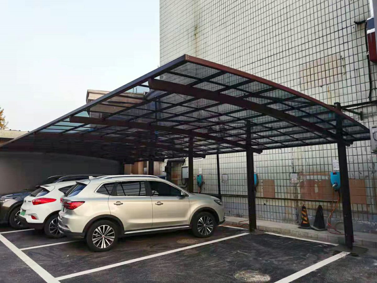 耐力板停车棚 TCP-12-产品中心-户外遮阳棚、遮雨棚、伸缩棚、铝合金凉亭、铝合金天幕等产品大全