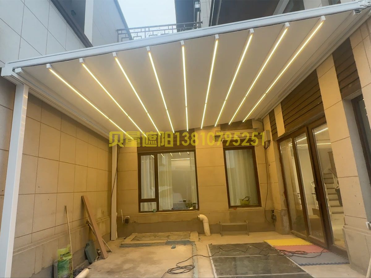 网红折叠天幕之白色框架白色膜布现场效果展示ZDTM-1